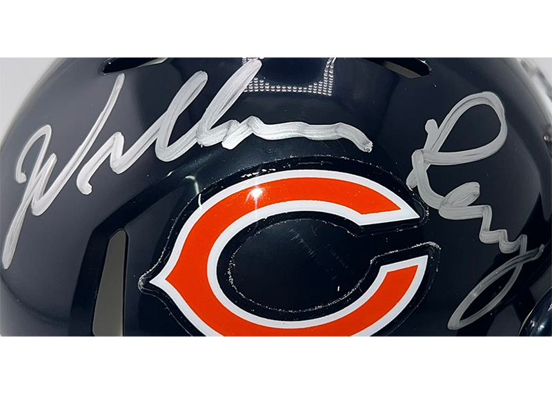 William Perry Signed Chicago Bears Speed Mini Helmet Beckett