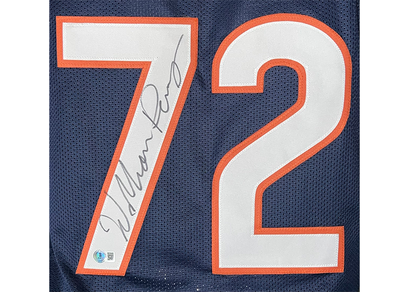 William Perry Signed Chicago Blue Football Jersey Beckett