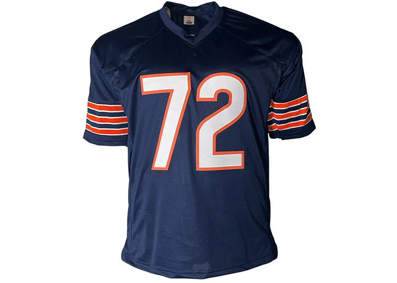 William Perry Signed Chicago Blue Football Jersey Beckett