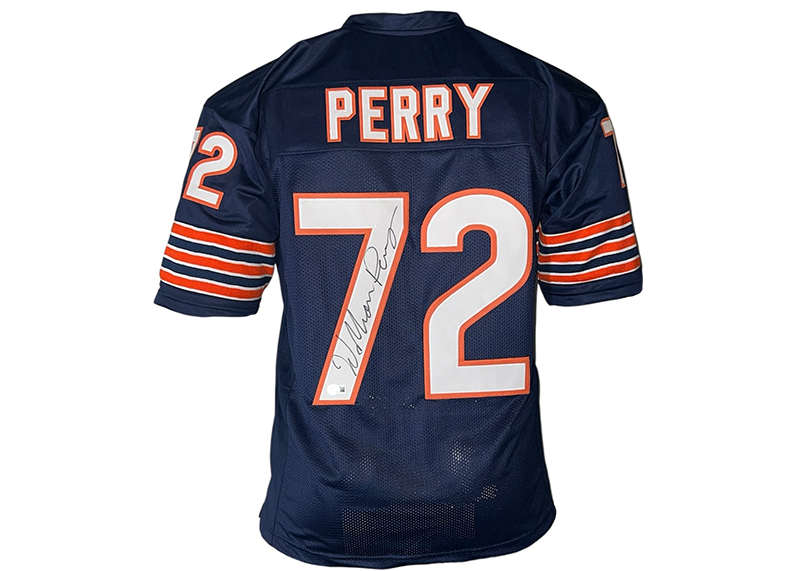 William Perry Signed Chicago Blue Football Jersey Beckett