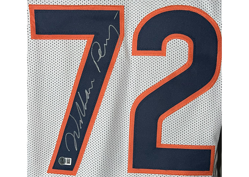William Perry Signed Chicago White Football Jersey Beckett