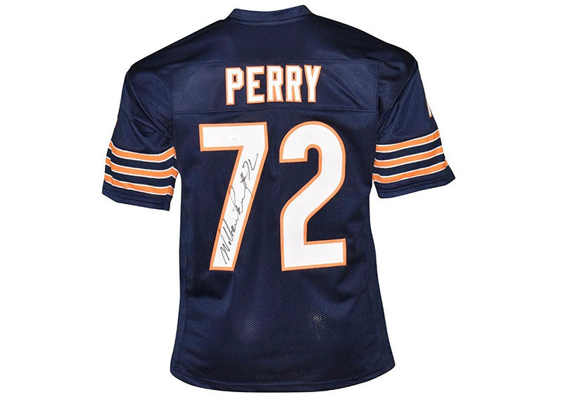 William Perry Signed Custom Blue Football Jersey (JSA)