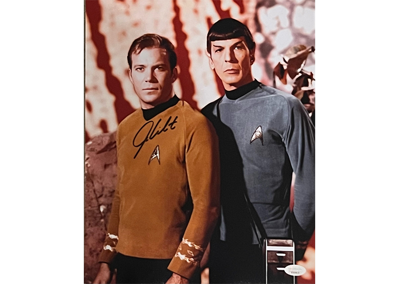 William Shatner Signed 11x14 Star Trek Photo With Leonard Nimoy (Spock) JSA