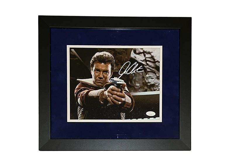 William Shatner Signed Star Trek 14x16 Framed Photo Captain Kirk JSA