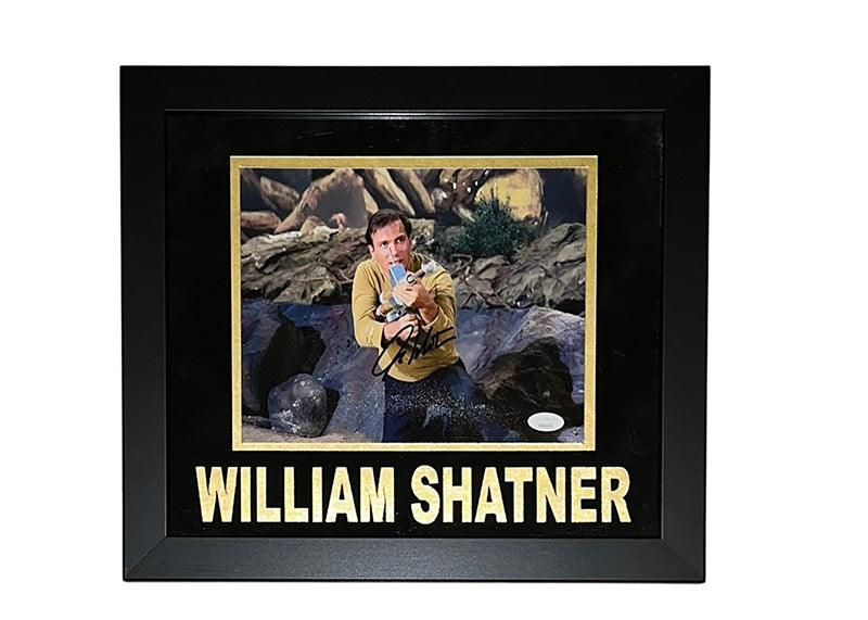 William Shatner Signed Star Trek 14x16 Framed Photo Captain Kirk  JSA