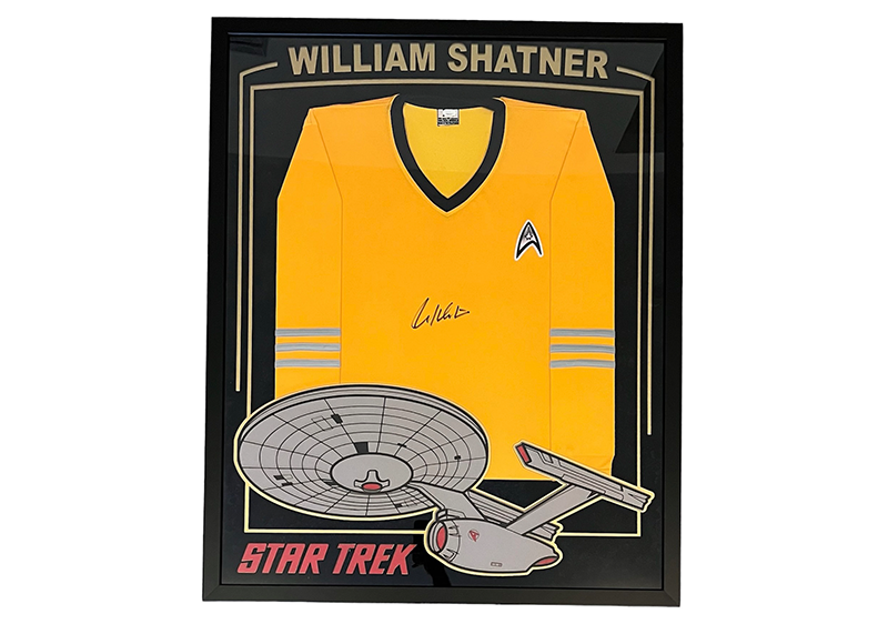 William Shatner Star Trek Signed 34x42 Framed Uniform Jersey JSA