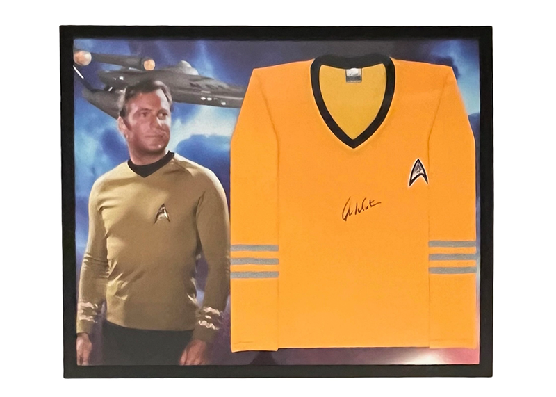 William Shatner Star Trek Signed 34x42 Framed Uniform Jersey JSA