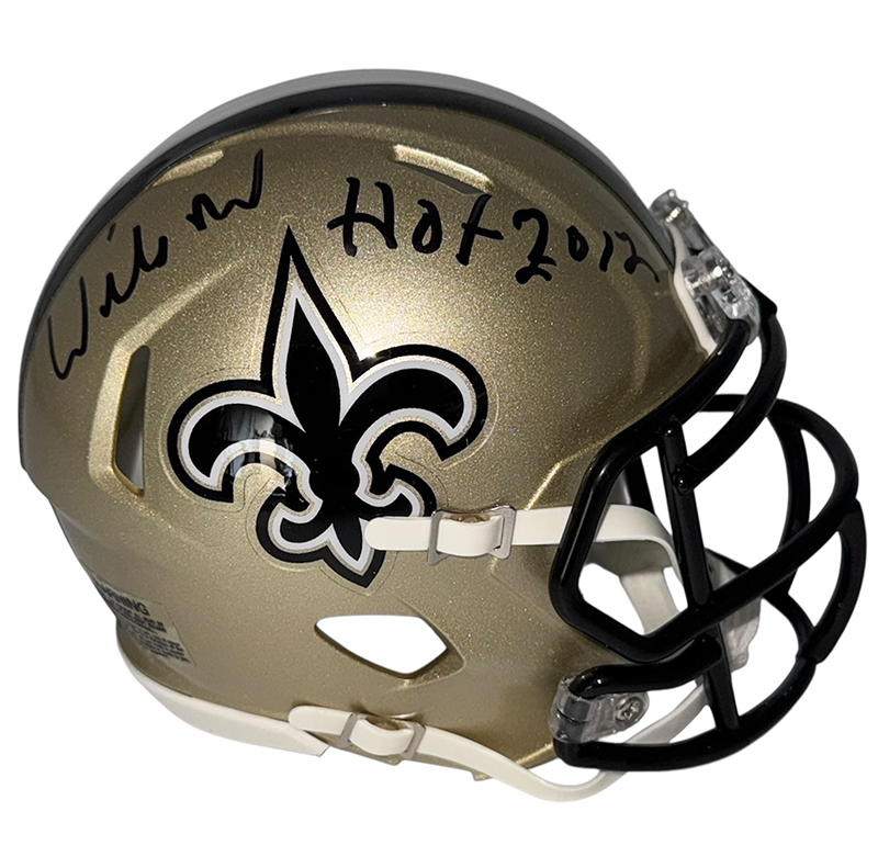 Willie Roaf Signed New Orleans Saints Speed Mini Helmet JSA