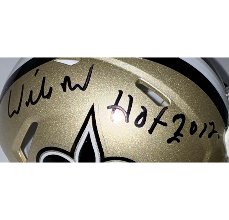 Willie Roaf Signed New Orleans Saints Speed Mini Helmet JSA