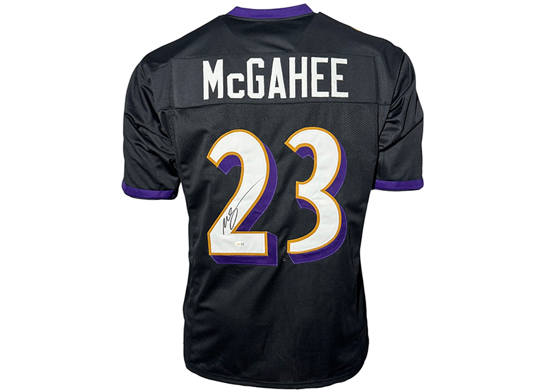 Willis McGahee Signed Baltimore Black Football Jersey JSA