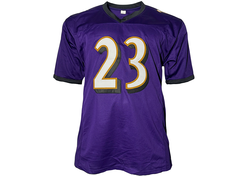 Willis McGahee Signed Baltimore Purple Football Jersey JSA