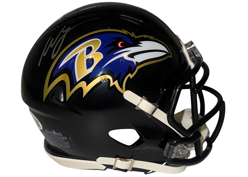 Willis McGahee Signed Baltimore Ravens Speed Mini Helmet JSA