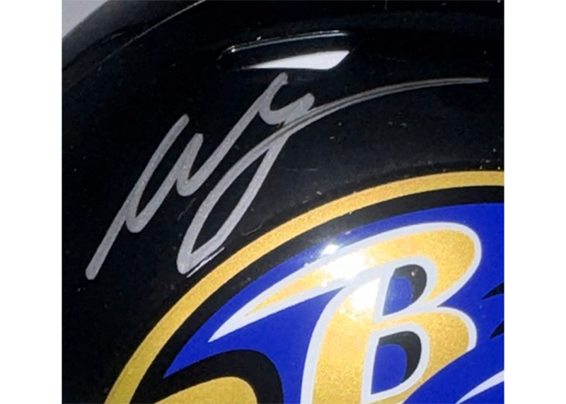 Willis McGahee Signed Baltimore Ravens Speed Mini Helmet JSA