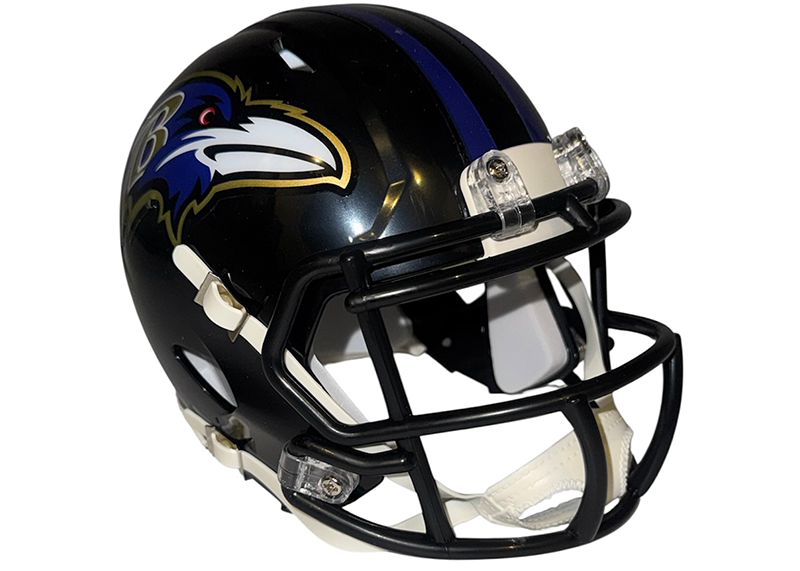 Willis McGahee Signed Baltimore Ravens Speed Mini Helmet JSA