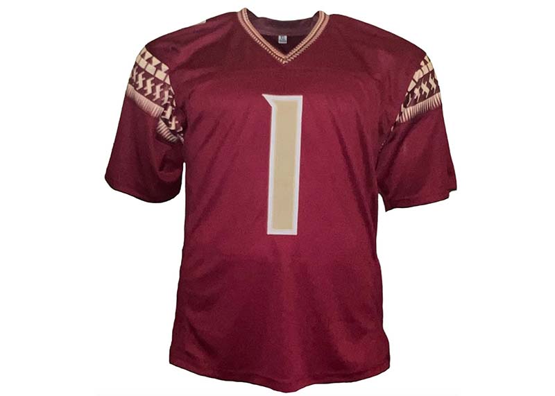 Winston Wright Jr. Signed Collage Football Jersey JSA