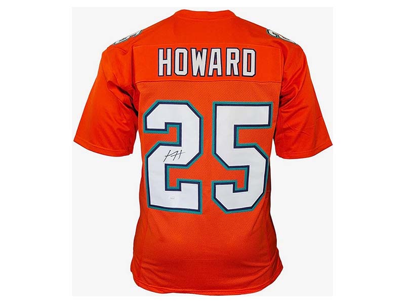 Xavien Howard Signed Miami Orange Custom Football Jersey (JSA)