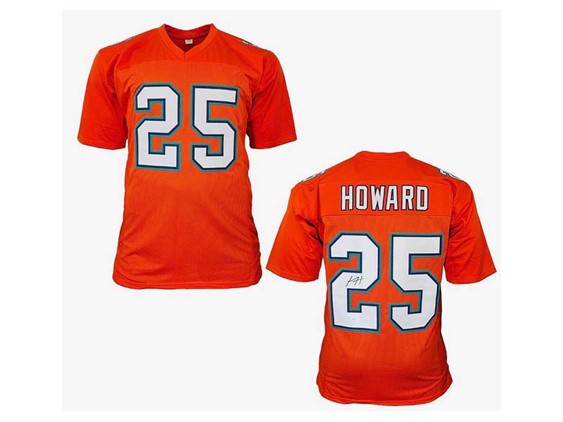 Xavier Howard Signed Miami Orange Football Jersey (JSA)