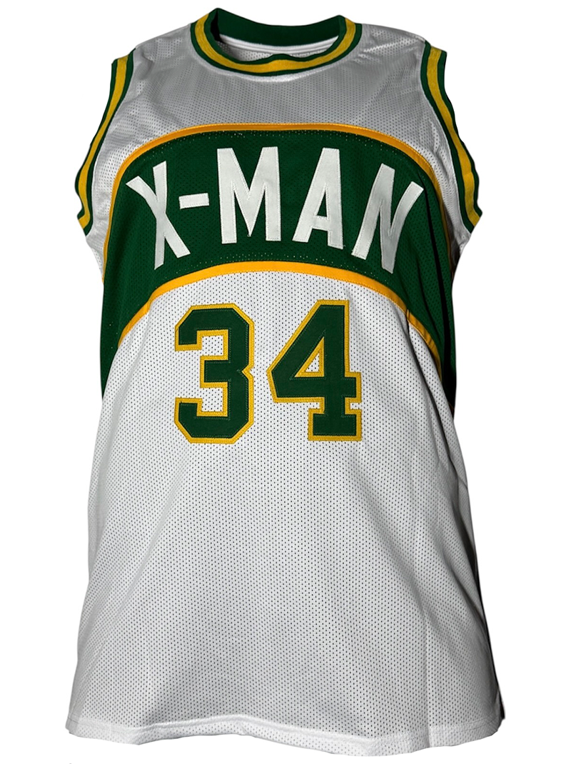 Xavier McDaniel Signed Seattle White Basketball Jersey JSA