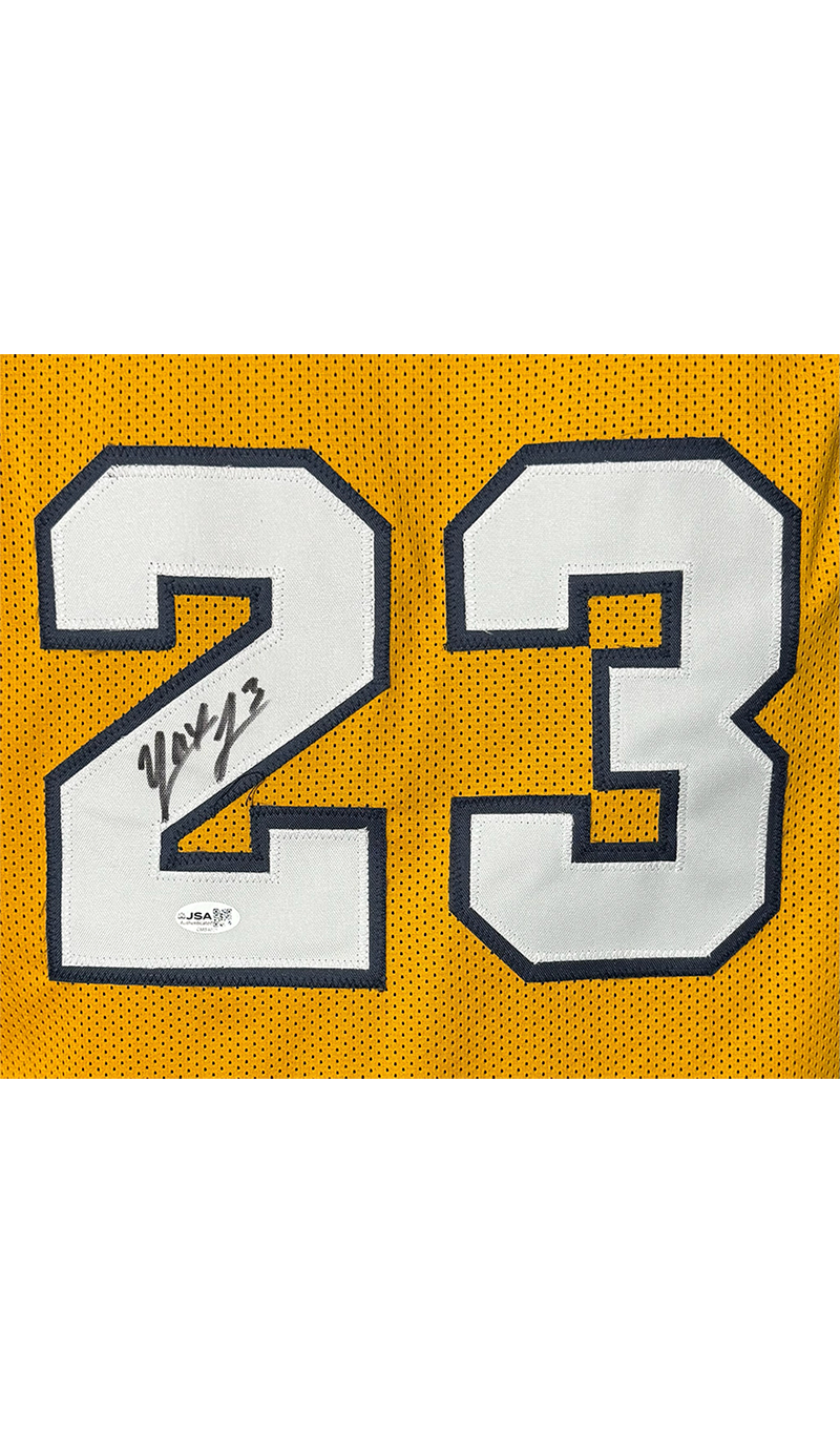 Yaxel Lendeborg Signed Michigan Yellow Basketball Jersey JSA