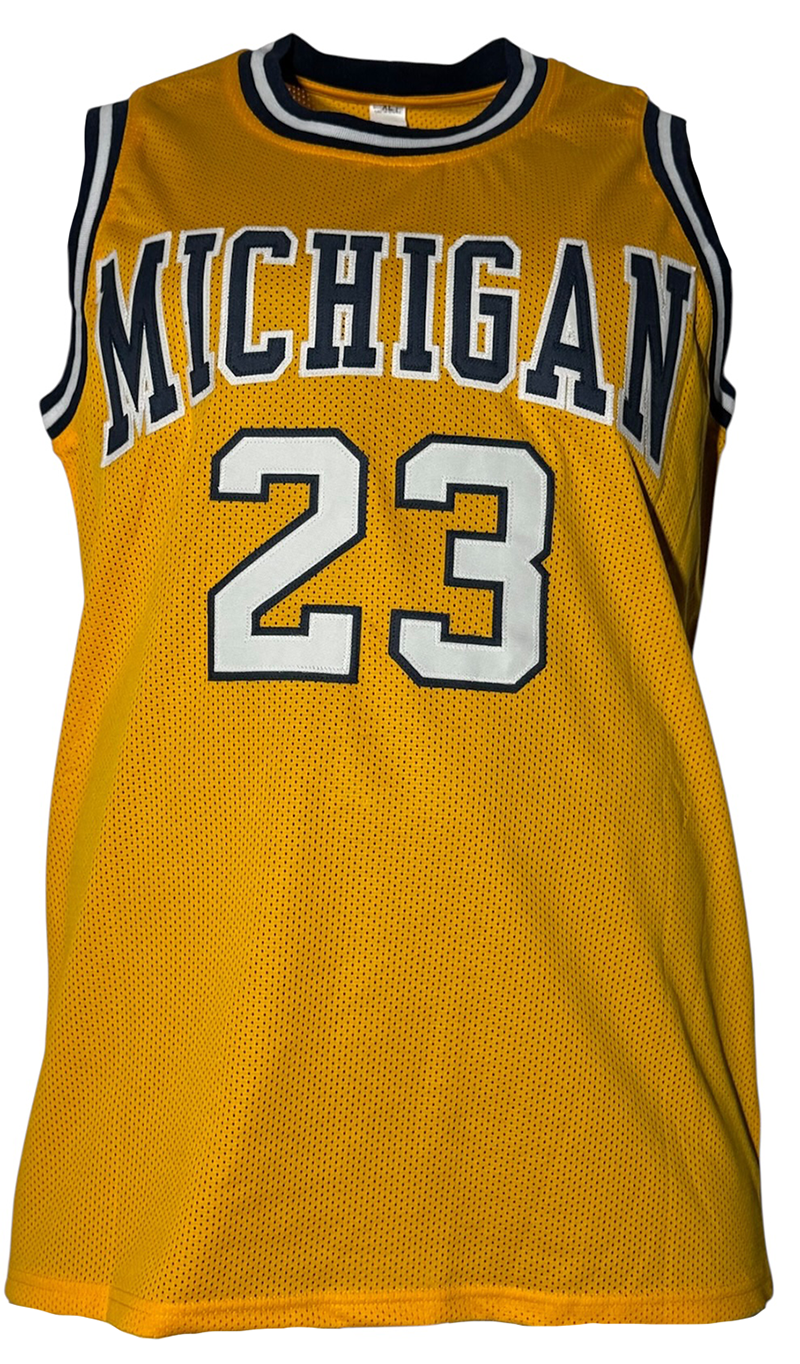 Yaxel Lendeborg Signed Michigan Yellow Basketball Jersey JSA
