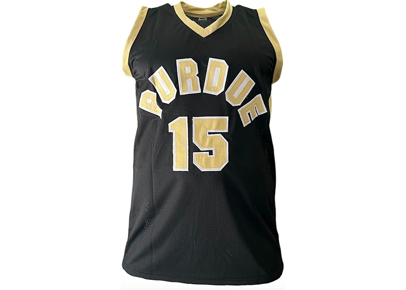 Zach Edey Signed Custom Purdue Black Basketball Jersey Beckett