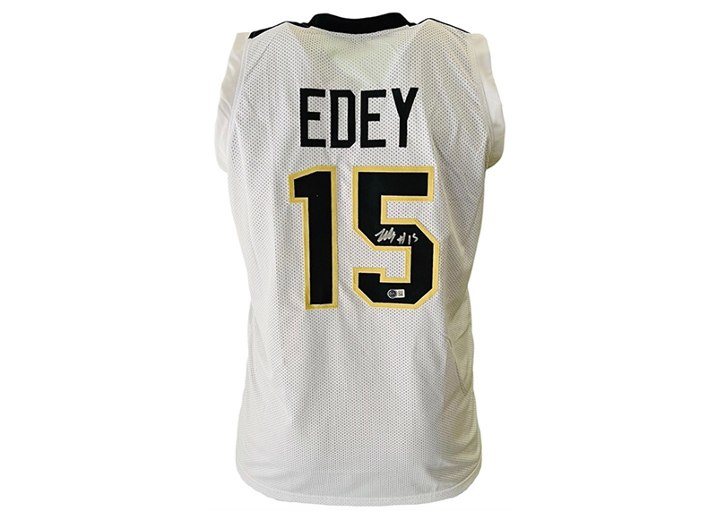 Zach Edey Signed Custom Purdue White Basketball Jersey Beckett