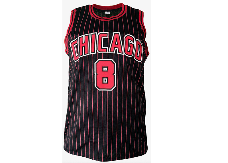 Zach LaVine Signed Chicago Custom Black Pinstripe Basketball Jersey PSA