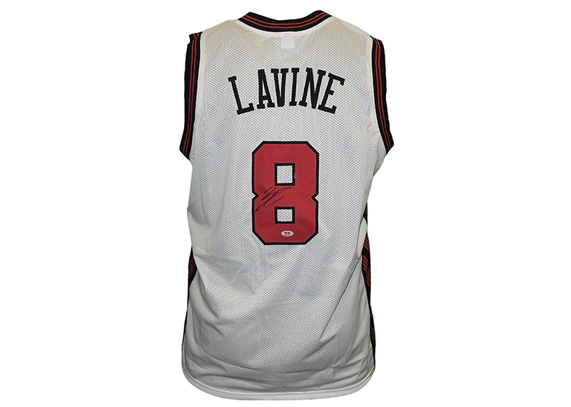 Zach LaVine Signed Chicago White Basketball Jersey PSA