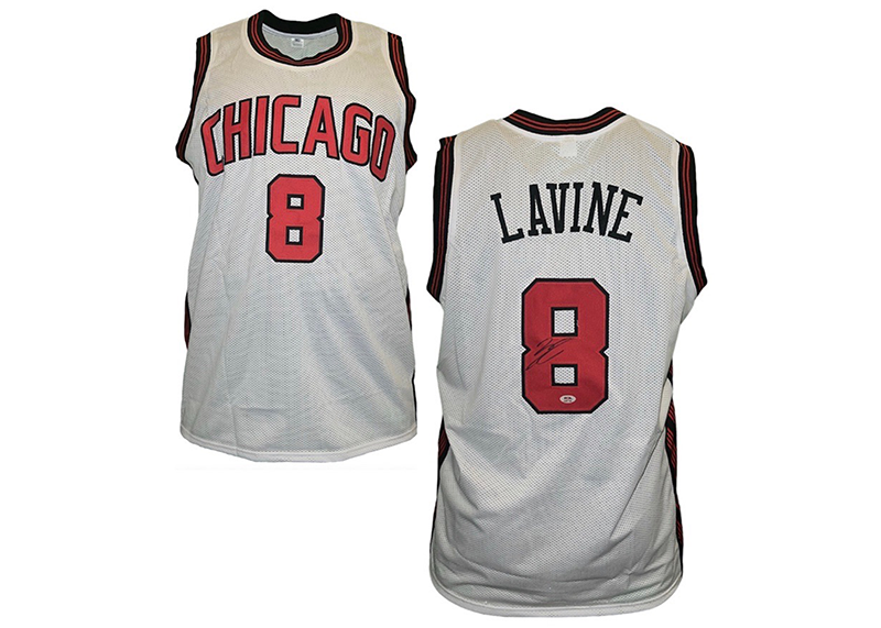 Zach LaVine Signed Chicago Custom White Basketball Jersey PSA