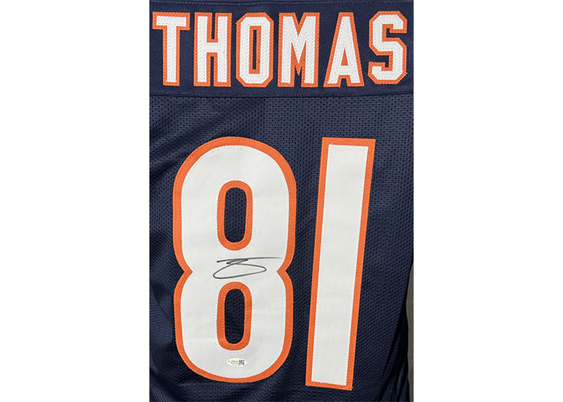 Zavion Thomas Signed Blue Chicago Football Jersey JSA