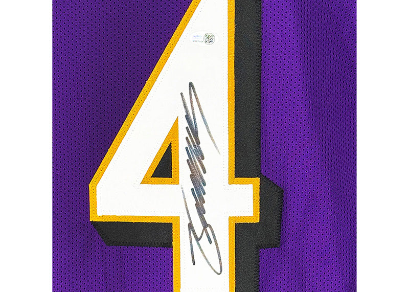 Zay Flowers Signed Baltimore Purple Football Jersey JSA