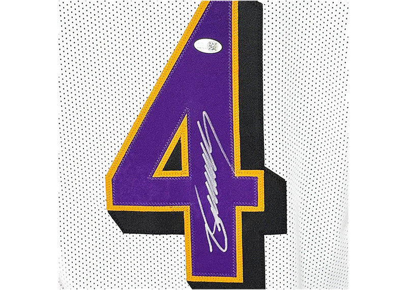 Zay Flowers Signed Baltimore White Football Jersey JSA