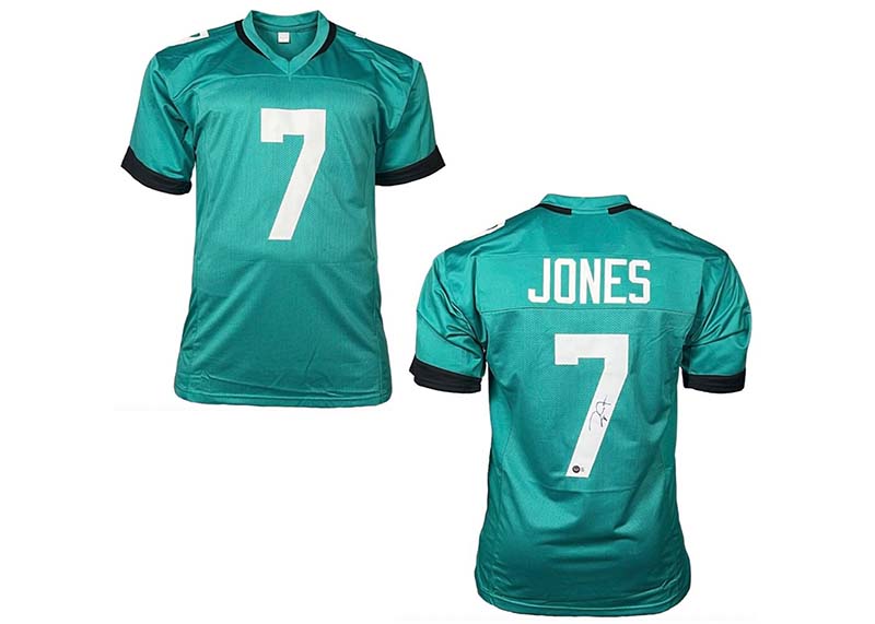 Zay Jones Signed Jacksonville Teal Football Jersey Beckett