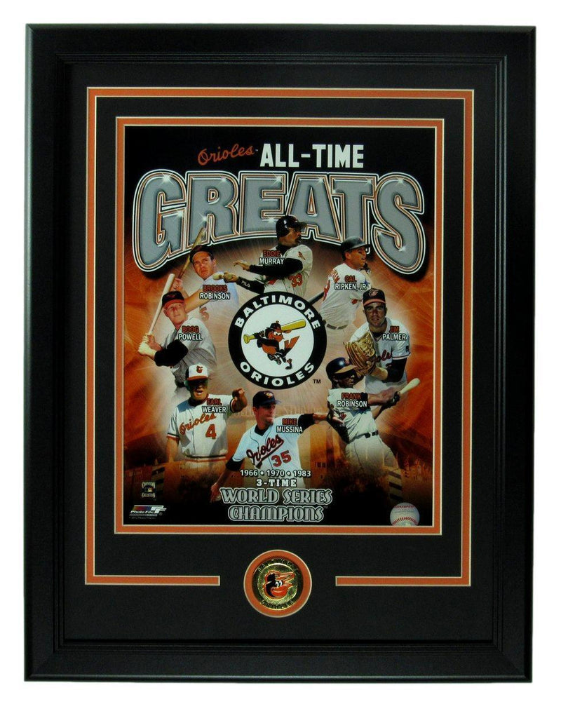 Baltimore Orioles All-Time Greats 11x14 Photo Framed