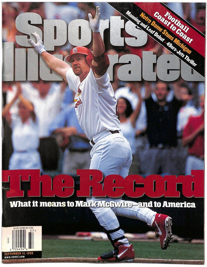 September 14, 1998 Mark McGwire Cardinals Sports Illustrated NO LABEL 181605