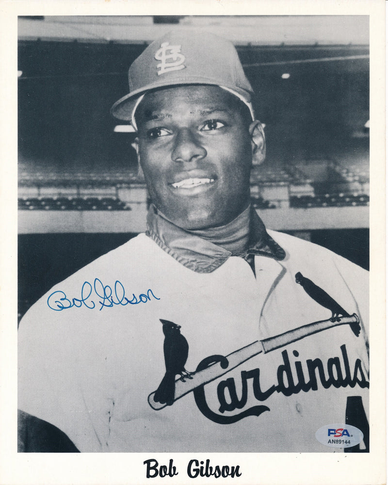 Bob Gibson HOF Signed/Auto 8x10 B/W Photo St. Louis Cardinals PSA/DNA 191852