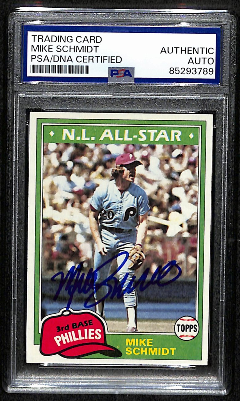 Mike Schmidt HOF Signed/Autographed 1981 Topps Card #540 Phillies PSA/DNA 190638