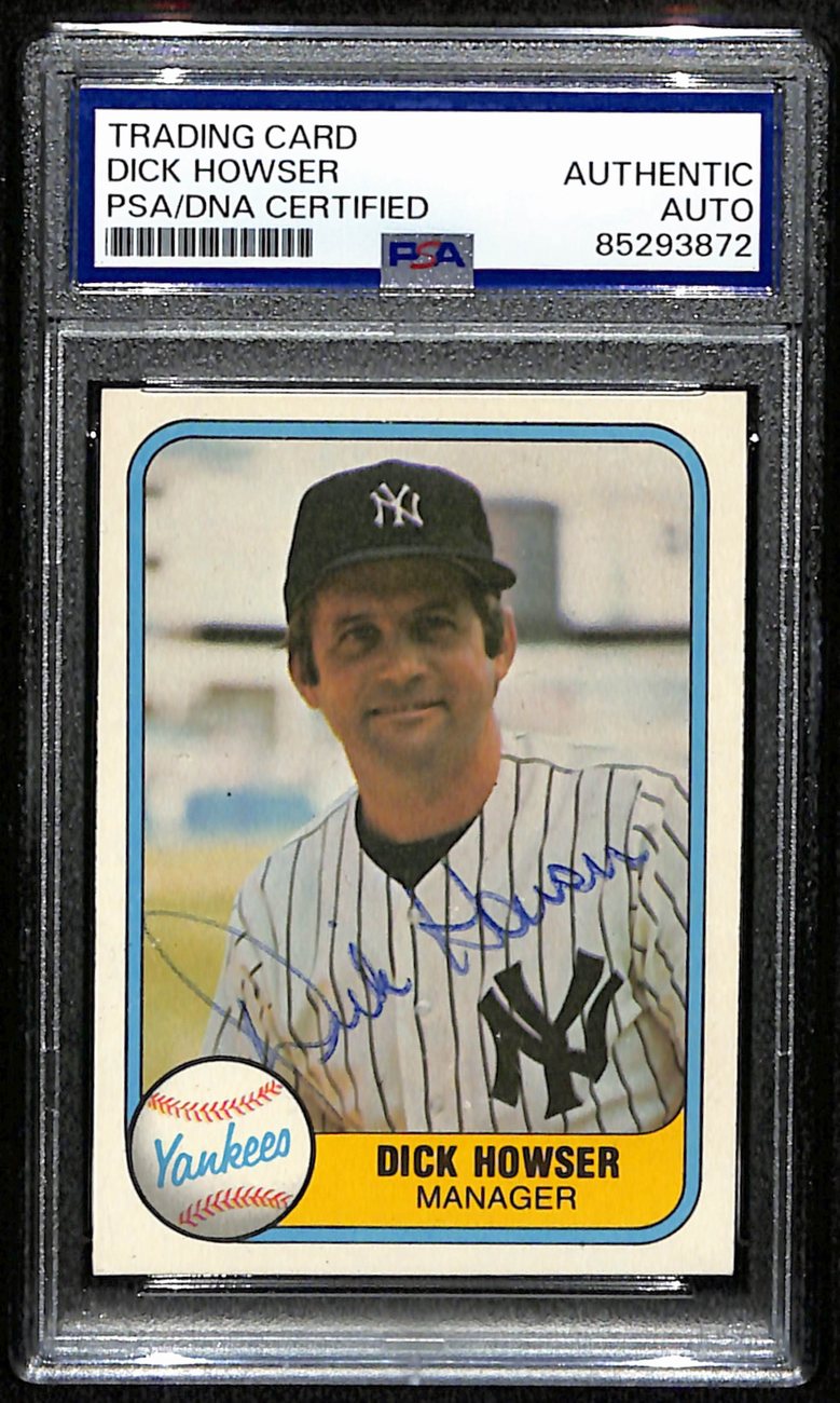 Dick Howser Signed/Auto 1981 Fleer Card #84 New York Yankees PSA/DNA 190683
