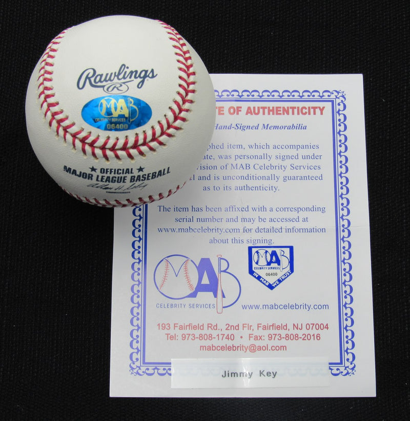 Jimmy Key Signed/Auto Yankees 100th OML Baseball MAB Inscr 187041