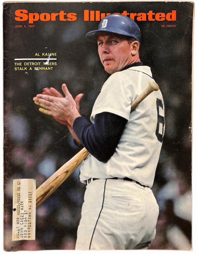 June 5, 1967 Al Kaline HOF Detroit Tigers Sports Illustrated The Pennant 181293