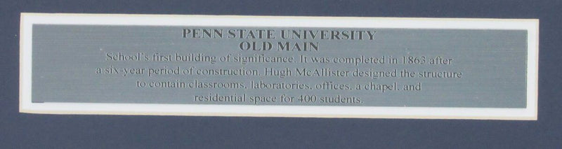 Penn State University Old Main Building Color Photo Collage Framed 141742