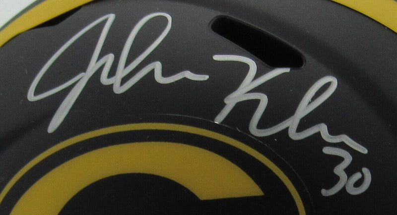 John Kuhn Signed/Auto Packers Black Eclipse Mini Football Helmet JSA 156762