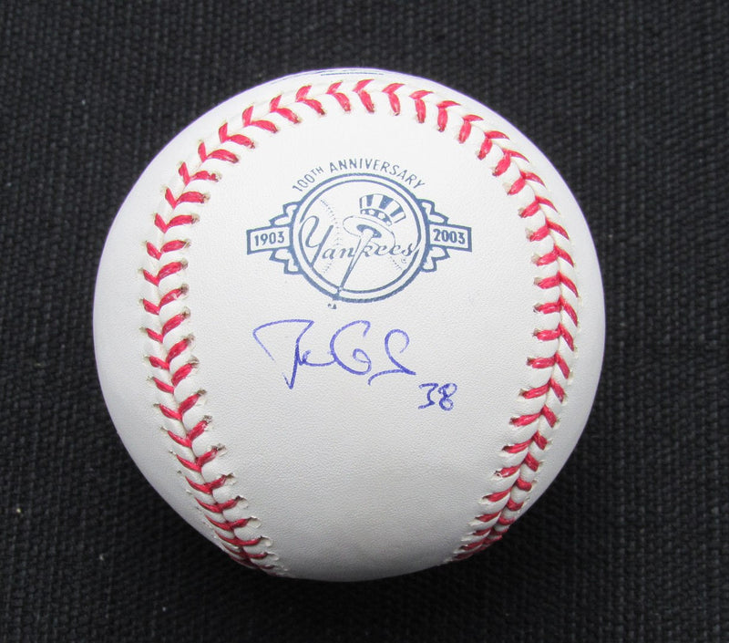 Ben Gamel Signed/Auto Yankees 100th OML Baseball JSA 186637