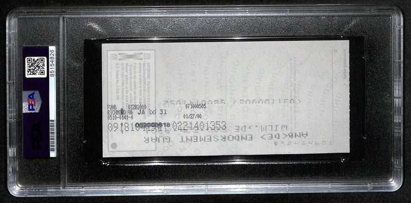 Johnny Unitas HOF Signed/Auto 2000 Bank Check Colts PSA/DNA MINT 9 192616