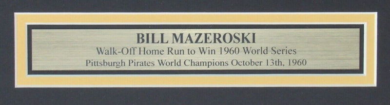 Bill Mazeroski Pirates Signed 16x20 Photo Walk-off Home Run Framed JSA 131965