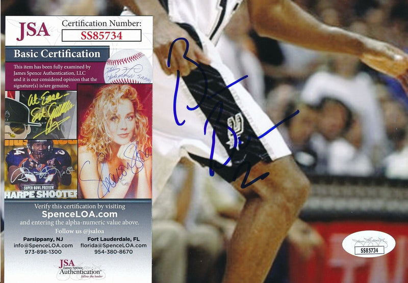 Bruce Bowen San Antonio Spurs Signed/Autographed 8x10 Photo JSA 165433