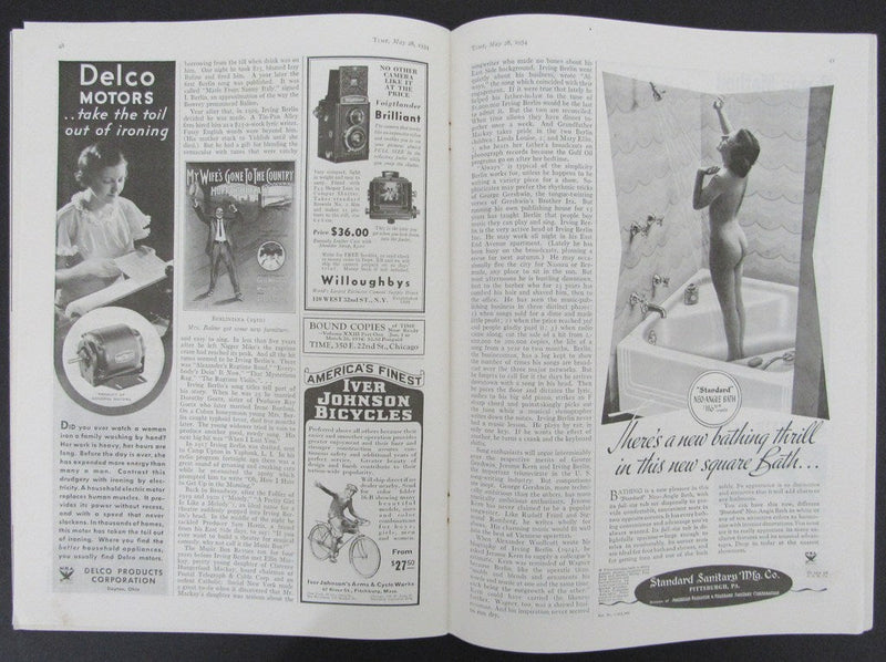 Time Magazine Vol XXIII No 22 May 28, 1934 Irving Berlin 183249