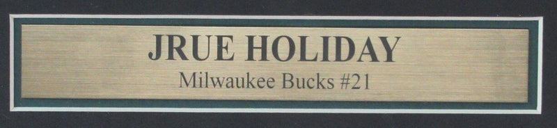 Jrue Holiday Autographed 8x10 Photo Milwaukee Bucks Framed JSA 180975