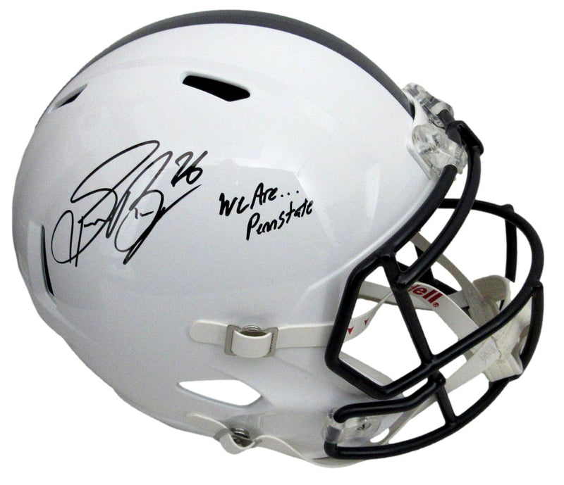 Saquon Barkley Signed/Inscr  PSU White Full Size Replica Helmet Beckett 191832