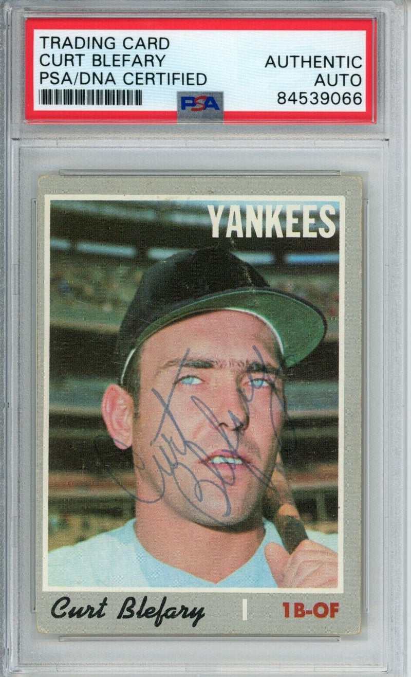 Curt Blefary Yankees Signed/Autographed 1970 TOPPS Card #297 PSA/DNA 166885